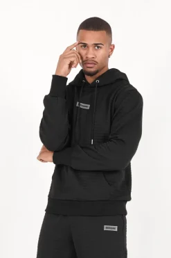 Sweat Capuche Gaufre Noir