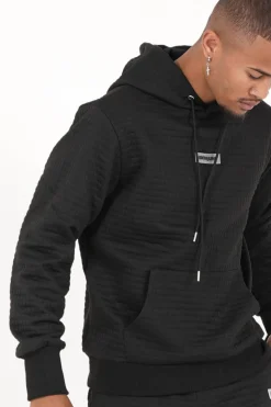 Sweat Capuche Gaufre Noir