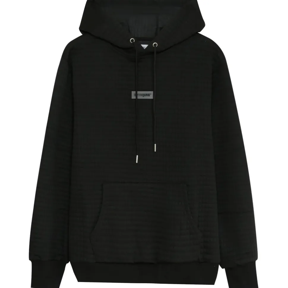 Sweat Capuche Gaufre Noir