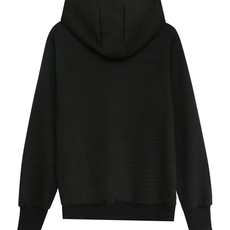 Sweat Capuche Gaufre Noir