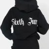 Sweat Capuche Logo Gothique Noir