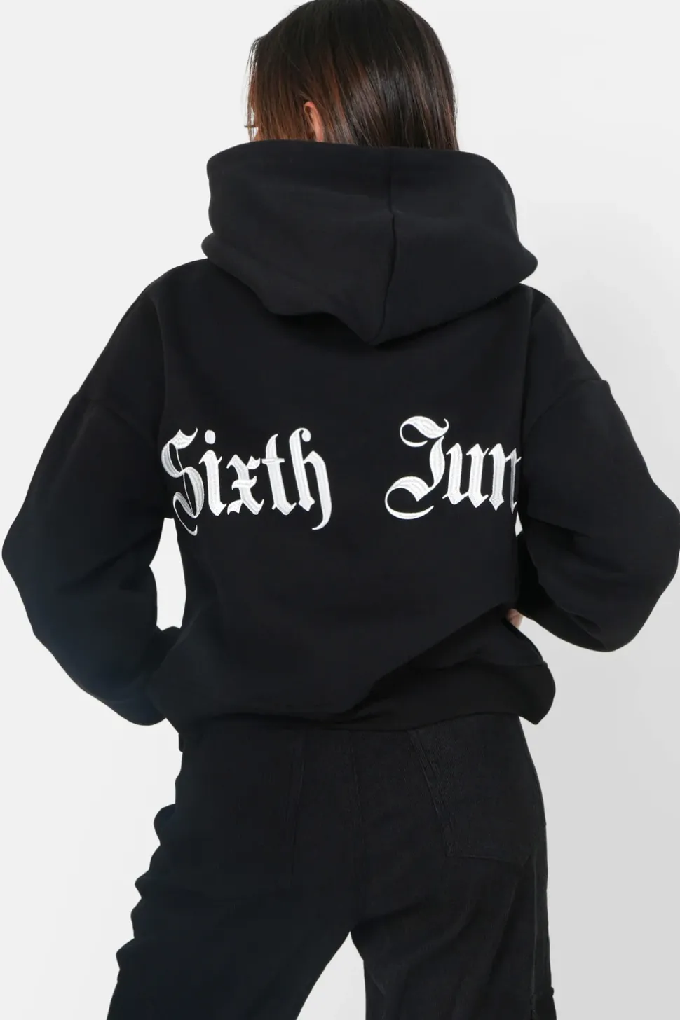 Sweat Capuche Logo Gothique Noir