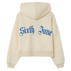 Sweat Capuche Logo Gothique Beige