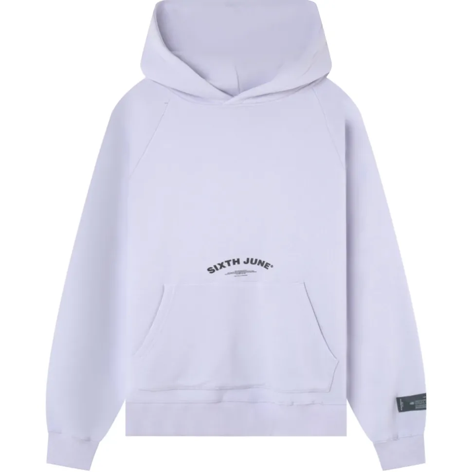 Sweat Capuche Logo Incurve Violet Clair