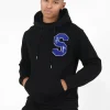 Sweat Capuche Logo Patch Universite Noir