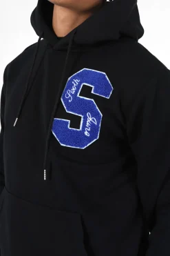 Sweat Capuche Logo Patch Universite Noir