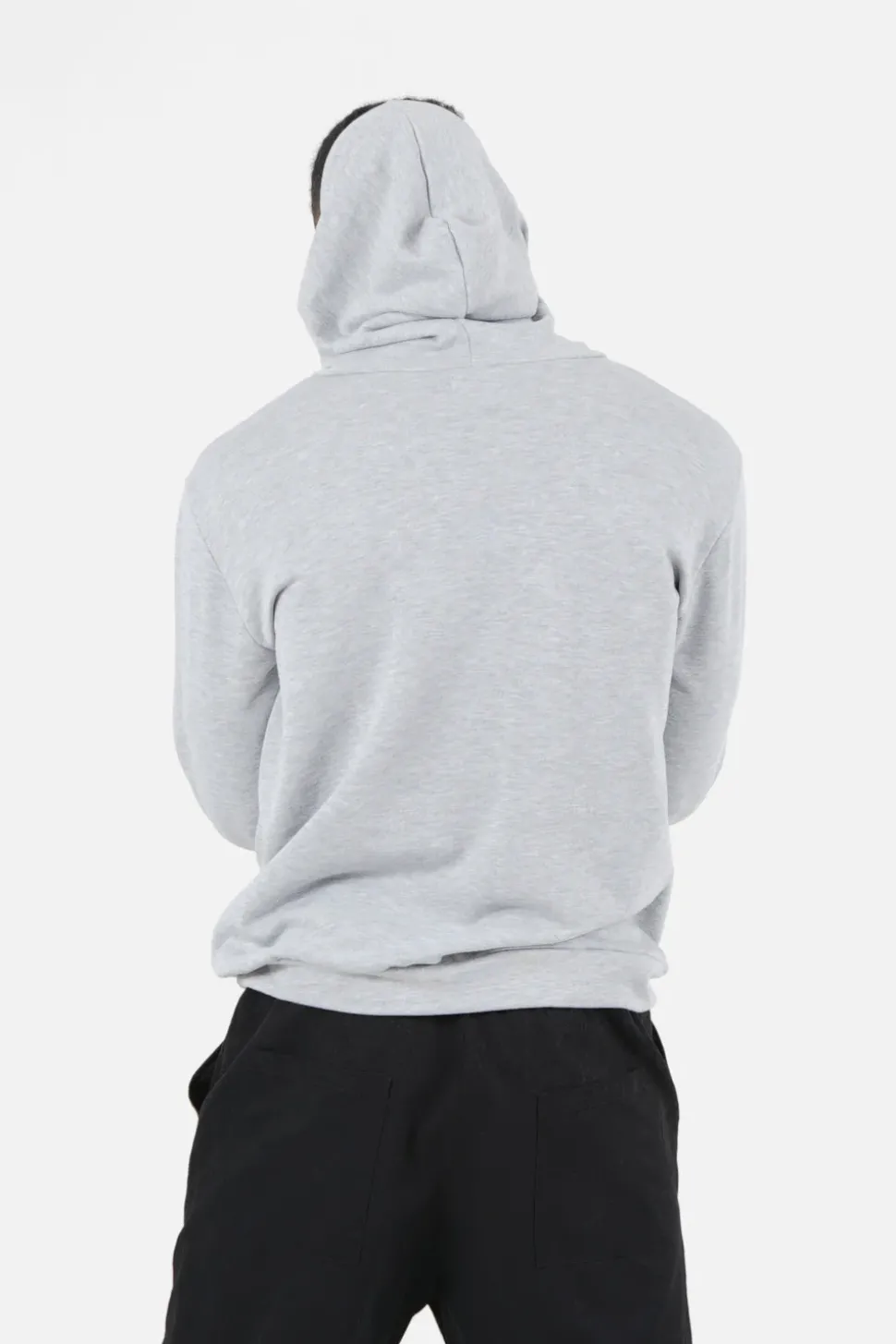 Sweat Capuche Logo Patch Universite Gris