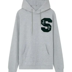 Sweat Capuche Logo Patch Universite Gris