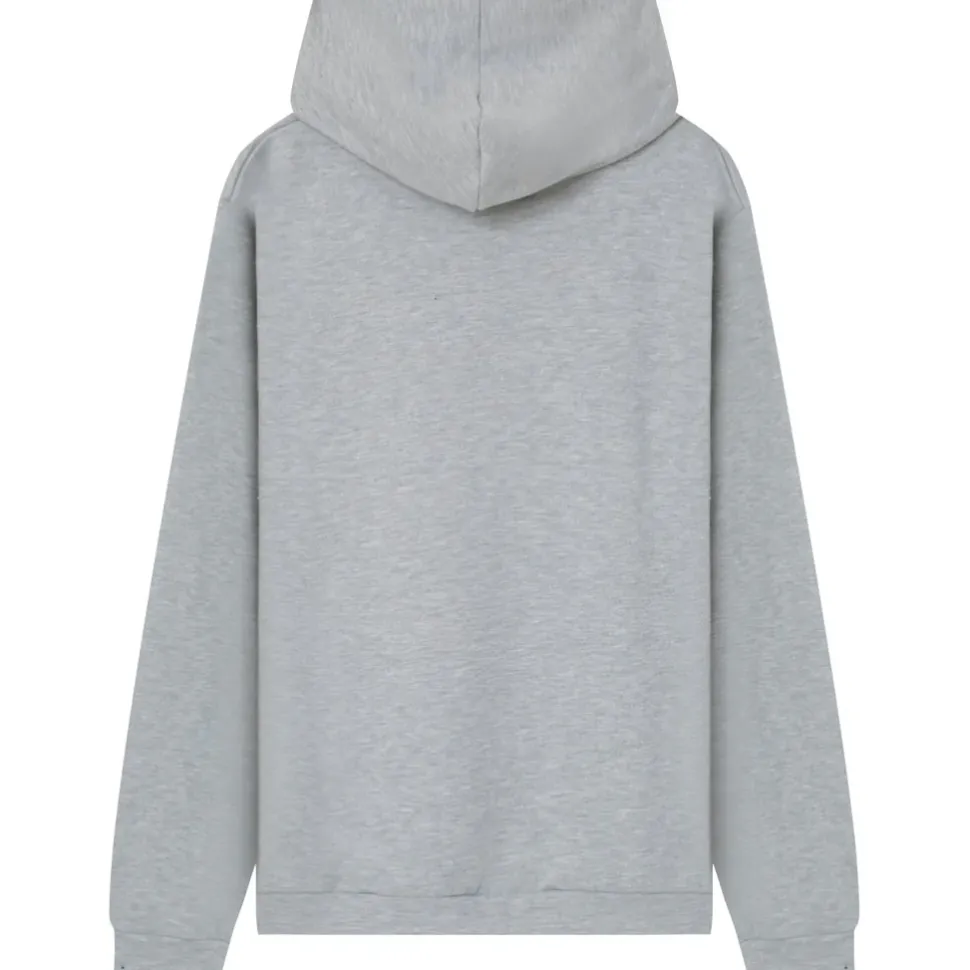 Sweat Capuche Logo Patch Universite Gris