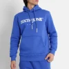 Sweat Capuche Molletonne Logo Bleu Fonce