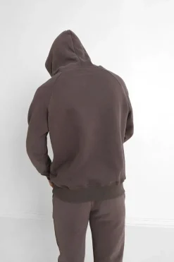 Sweat Capuche Molletonne Marron