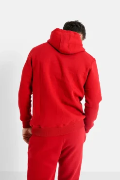 Sweat Capuche Molletonne Logo Rouge