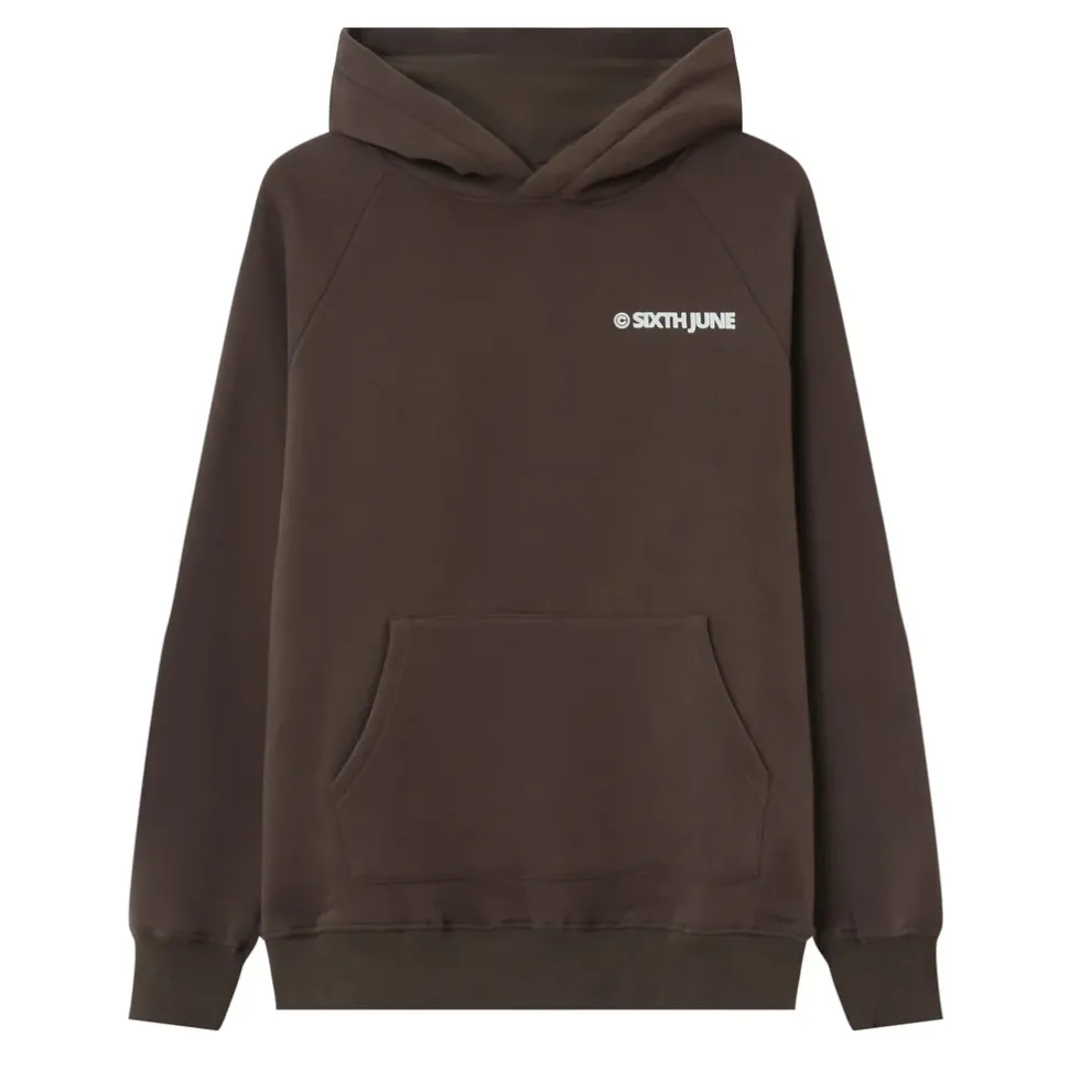 Sweat Capuche Molletonne Marron