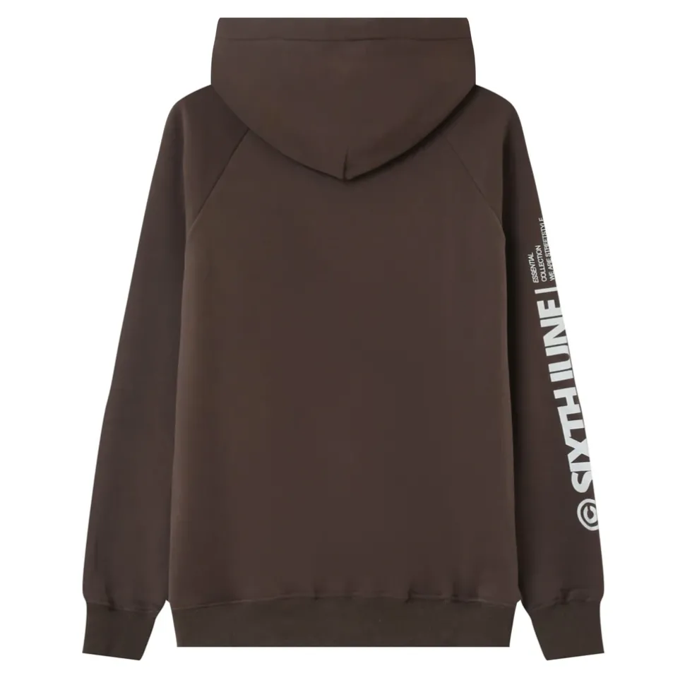 Sweat Capuche Molletonne Marron