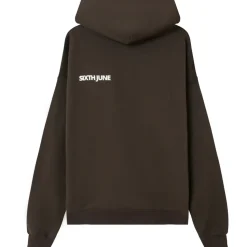 Sweat Capuche Oversize Logo Decale Gris Fonce