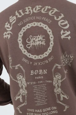 Sweat Capuche Resurrection Marron