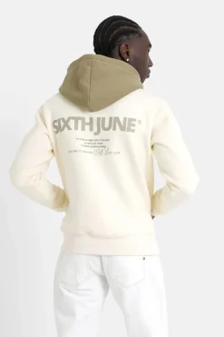 Sweat Capuche Self Love Club Jaune Clair