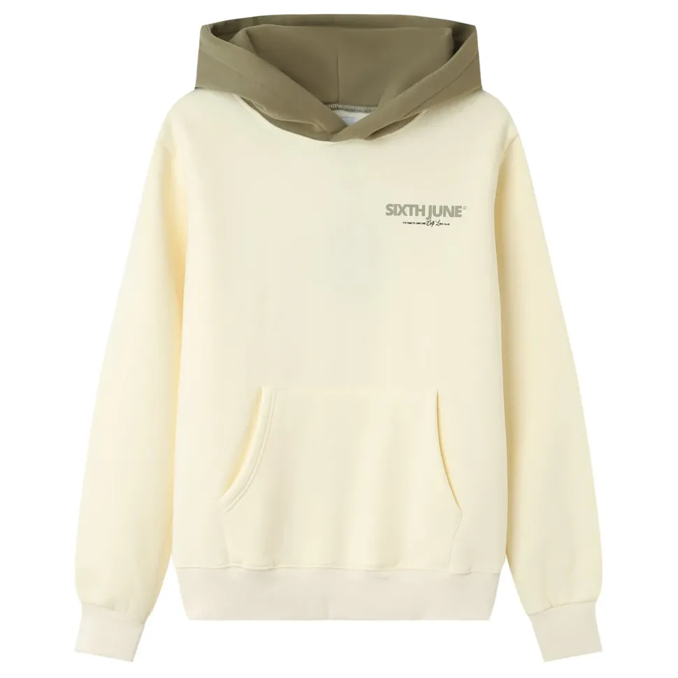 Sweat Capuche Self Love Club Jaune Clair