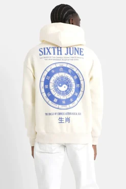 Sweat Capuche Signes Zodiaque Jaune Clair