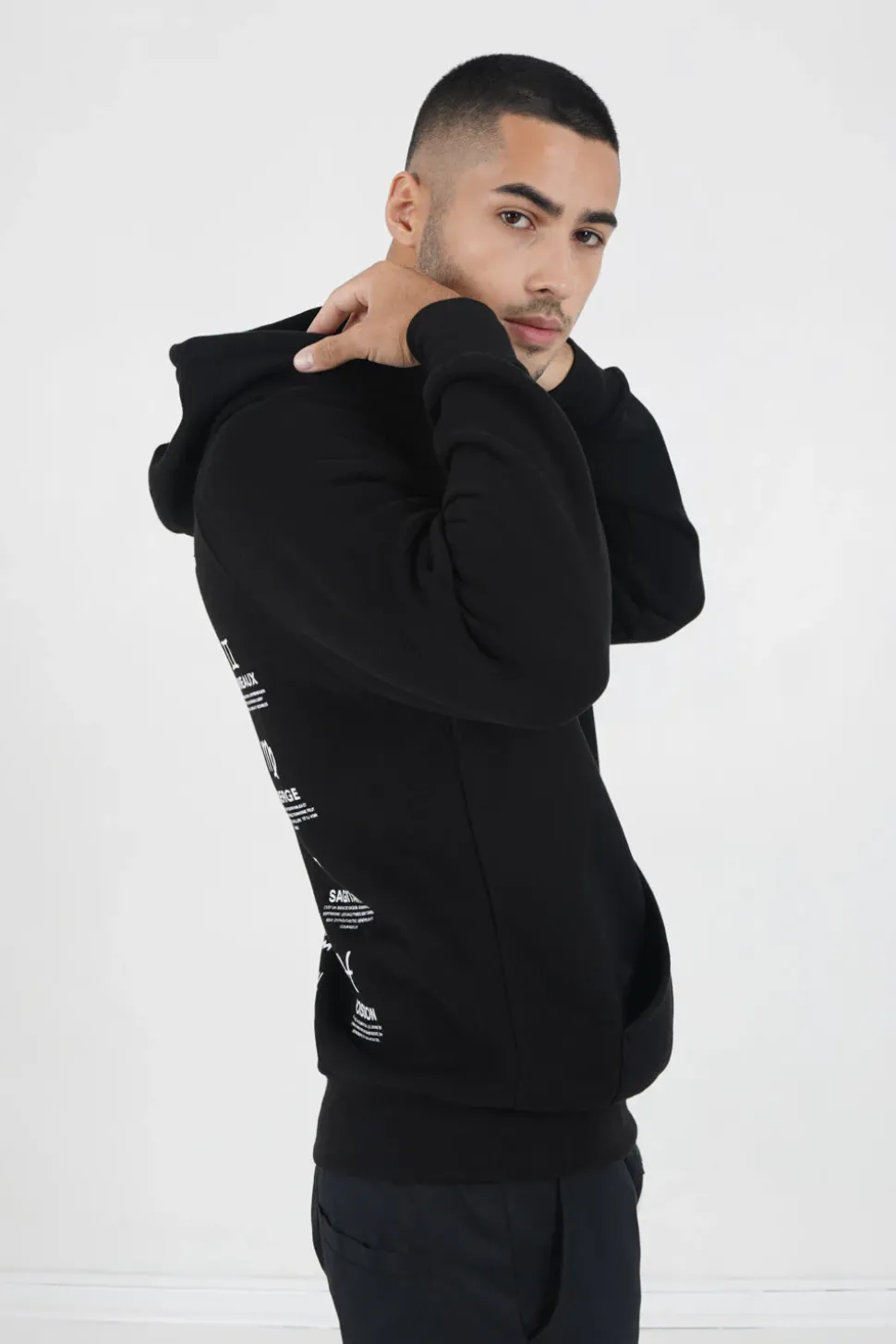 Sweat Capuche Signes Zodiaque Noir