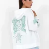 Sweat Capuche Squelette Blanc