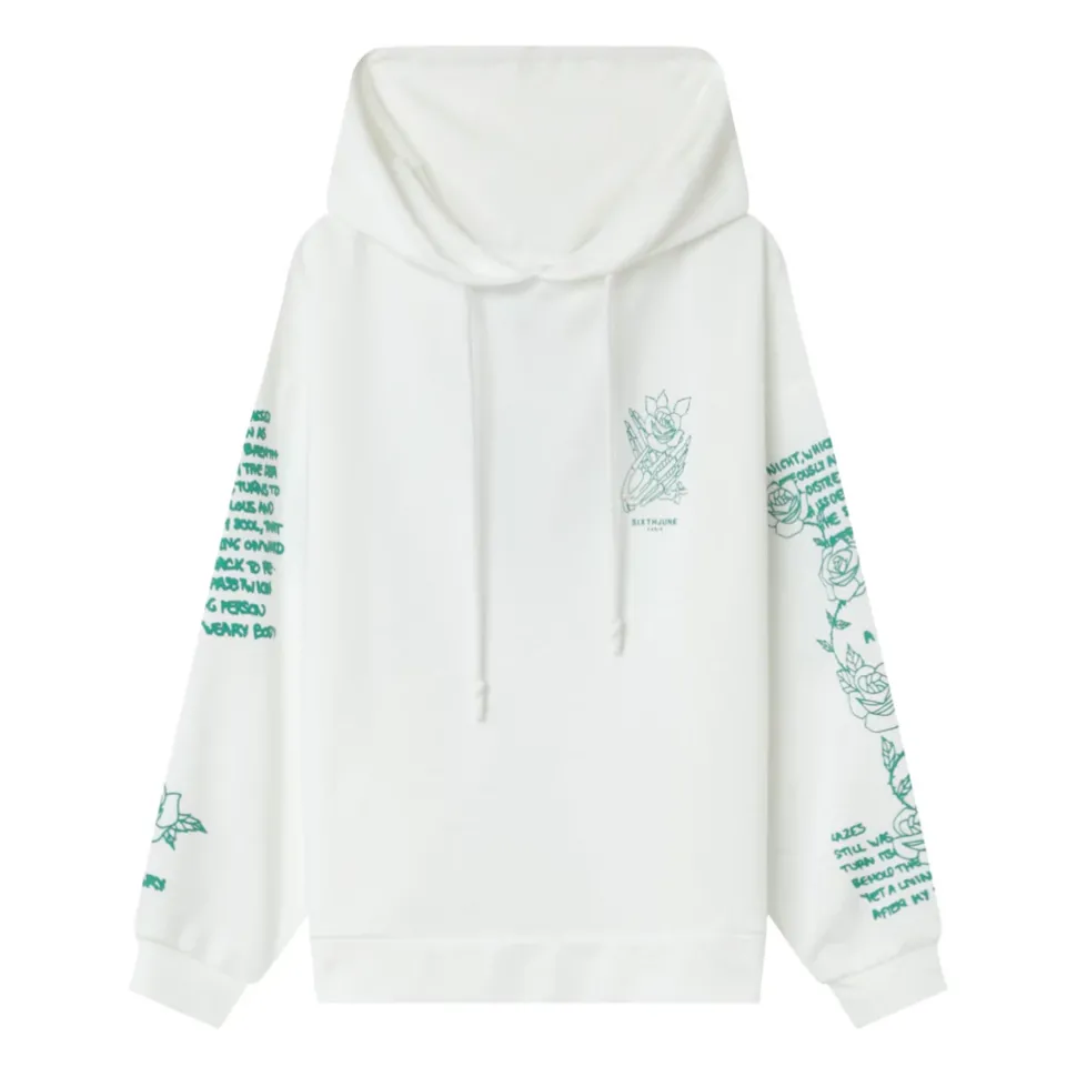 Sweat Capuche Squelette Blanc
