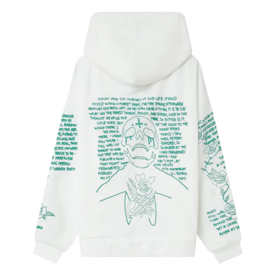 Sweat Capuche Squelette Blanc