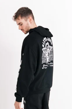 Sweat Capuche Squelette Gothique Noir