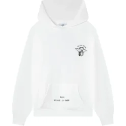 Sweat Capuche Squelette Gothique Blanc