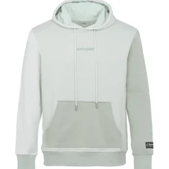 Sweat Capuche Tricolore Logo Vert Clair
