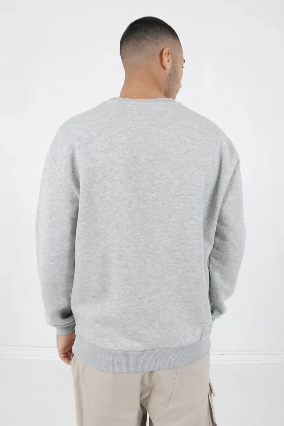 Sweat Coeur Brode Gris