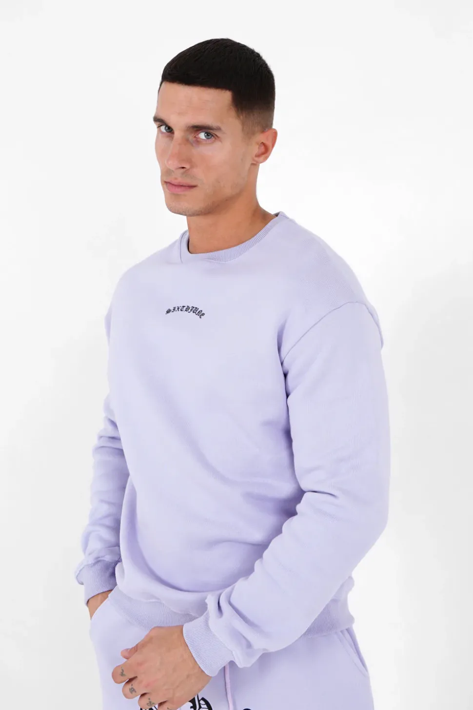 Sweat Logo Gothique Violet Clair