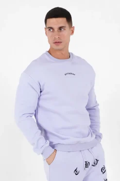 Sweat Logo Gothique Violet Clair