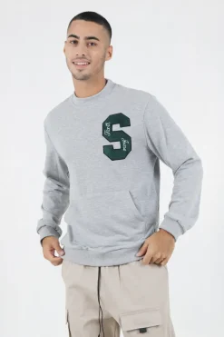 Sweat Logo Patch Universite Gris