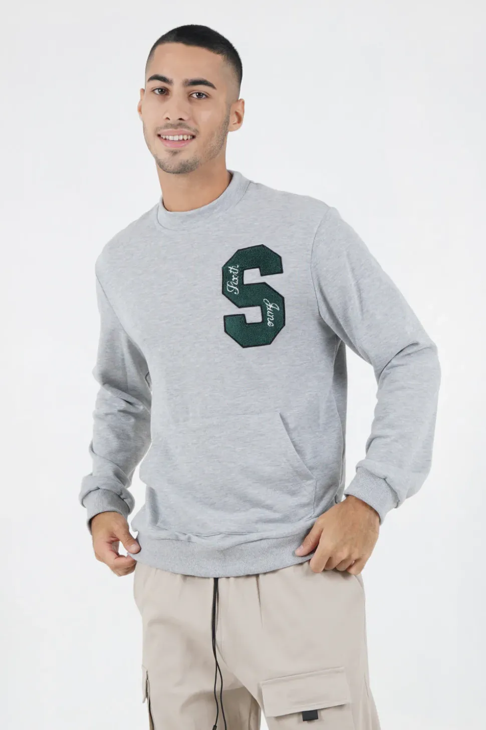 Sweat Logo Patch Universite Gris