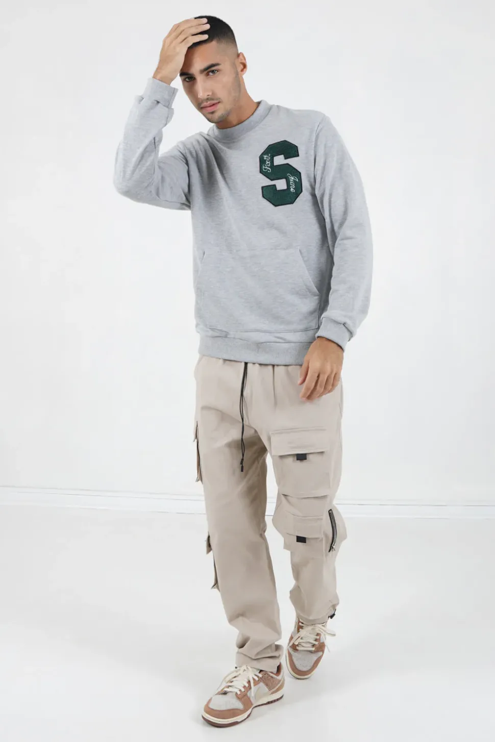 Sweat Logo Patch Universite Gris