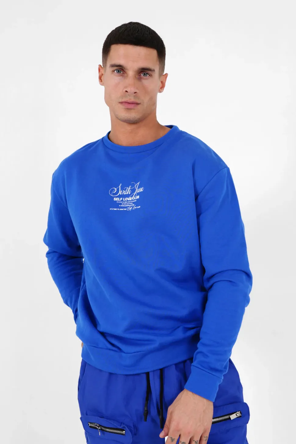 Sweat Logo Signature Bleu Fonce