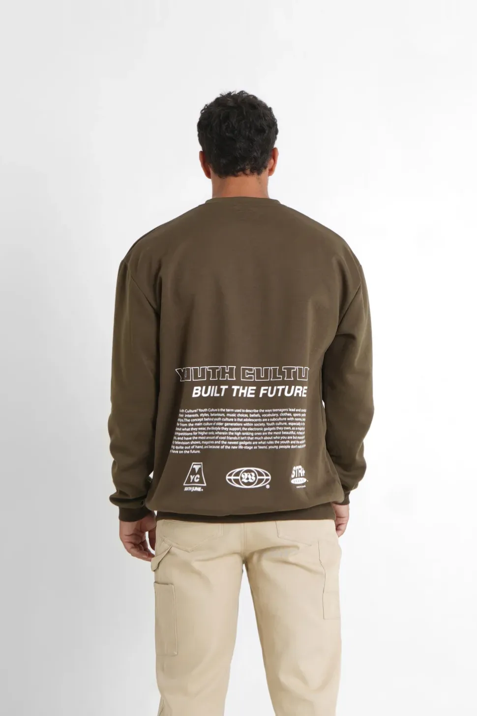 Sweat Youth Culture Vert Kaki