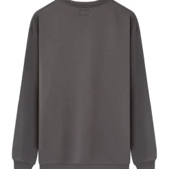 Sweatshirt Broderies Gris Fonce