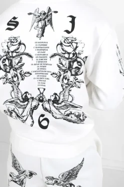 Sweatshirt Capuche Inspiration Tarot Blanc