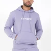 Sweatshirt Capuche Logo Brode Violet