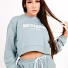 Sweatshirt Court Logo Imprime Vert