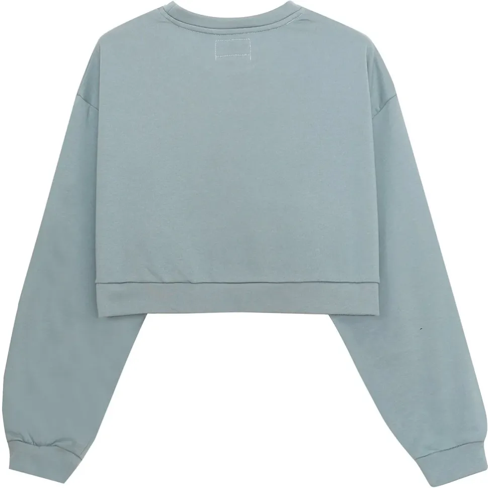 Sweatshirt Court Logo Imprime Vert