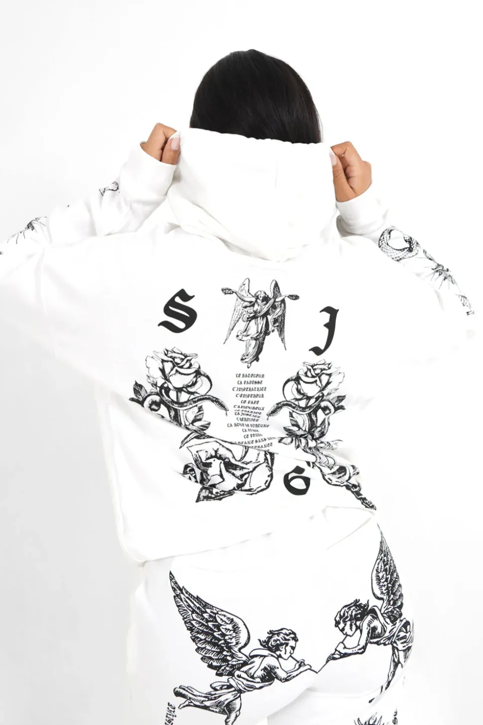Sweatshirt Imprime Tarot Blanc