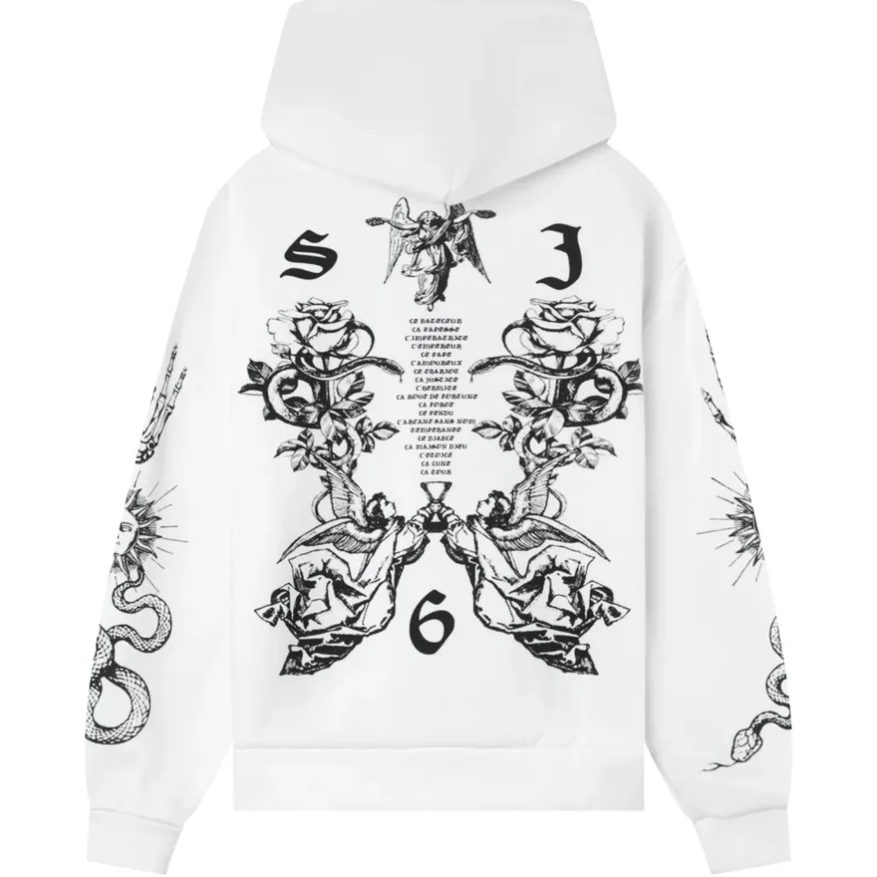 Sweatshirt Imprime Tarot Blanc