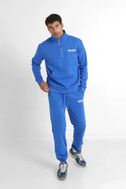 Sweatshirt Retro Logo Bleu Fonce