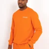 Sweatshirt Soft Logo Brode Orange
