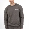 Sweatshirt Soft Logo Brode Gris Fonce