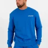 Sweatshirt Soft Logo Brode Bleu Fonce