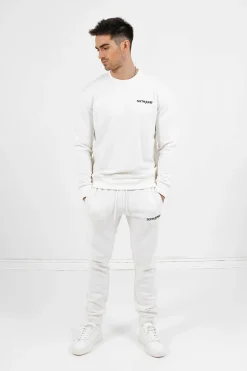 Sweatshirt Soft Logo Brode Blanc
